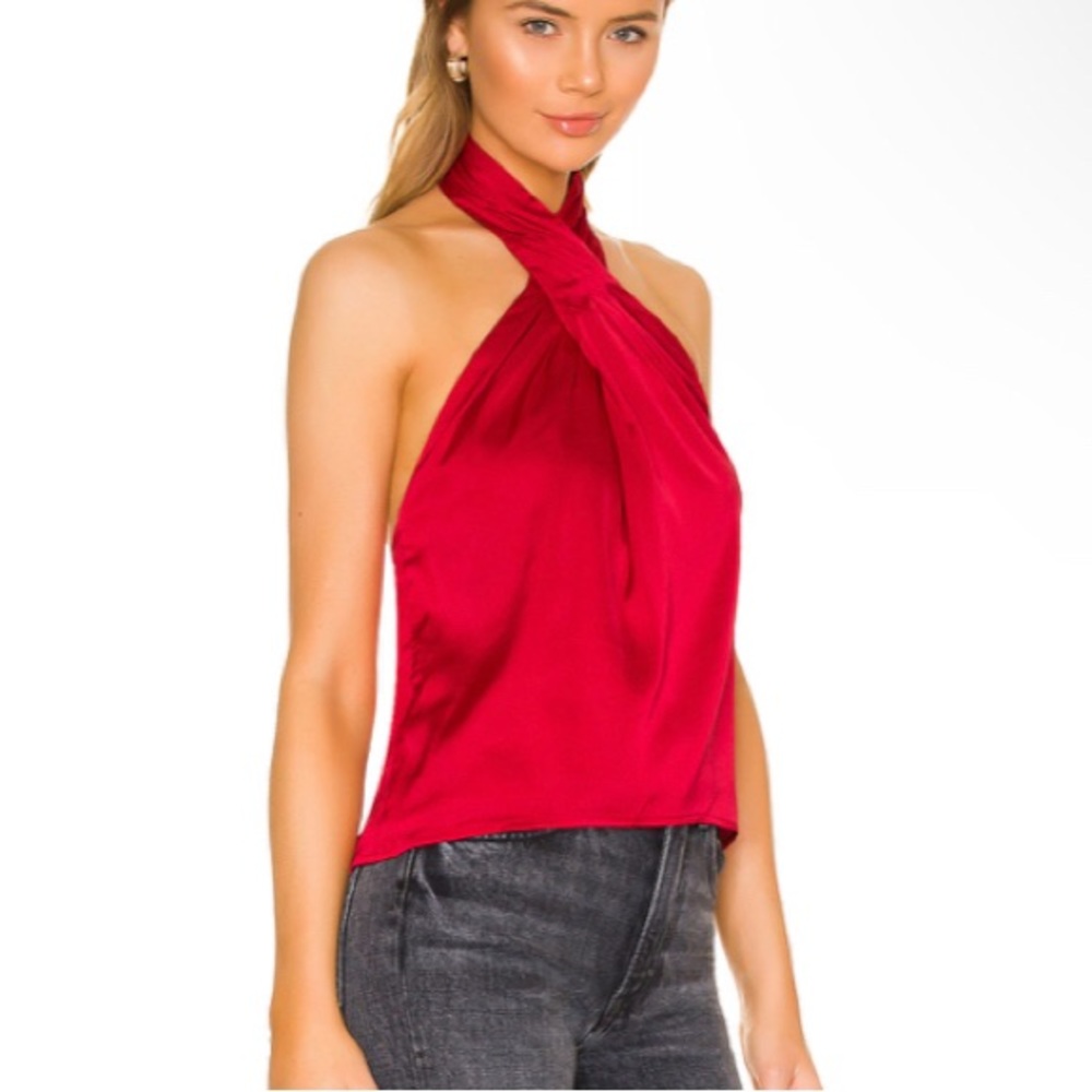 Superdown Amerie Pleated Halter Top
